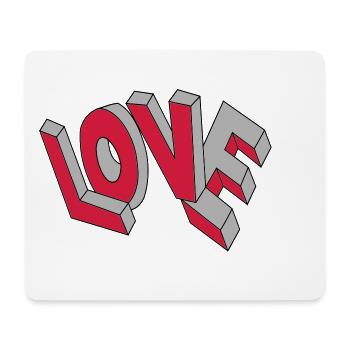 Flying LOVE - Mousepad (Querformat) - Weiß - Vorne