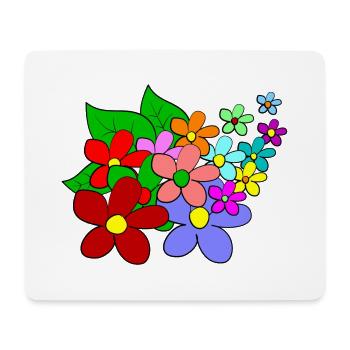 Blumen - Mousepad (Querformat) - Weiß - Vorne