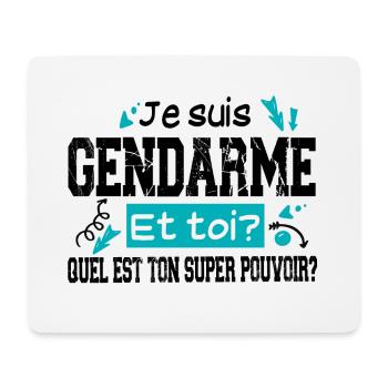 Gendarme Gendarmerie Métier Militaire Cadeau - Tapis de souris (format paysage) - blanc - Devant