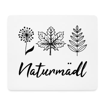 Naturmädl Wandern Wald Freizeit Wanderin Natur - Mousepad (Querformat) - Weiß - Vorne