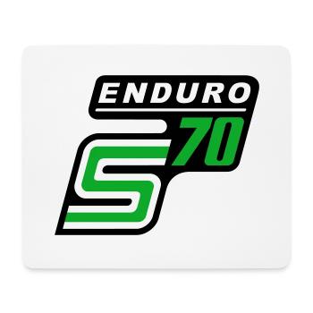 S70 Enduro Logo - Tapis de souris (format paysage) - blanc - Devant