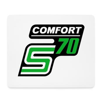 S70 Comfort Logo - Tapis de souris (format paysage) - blanc - Devant