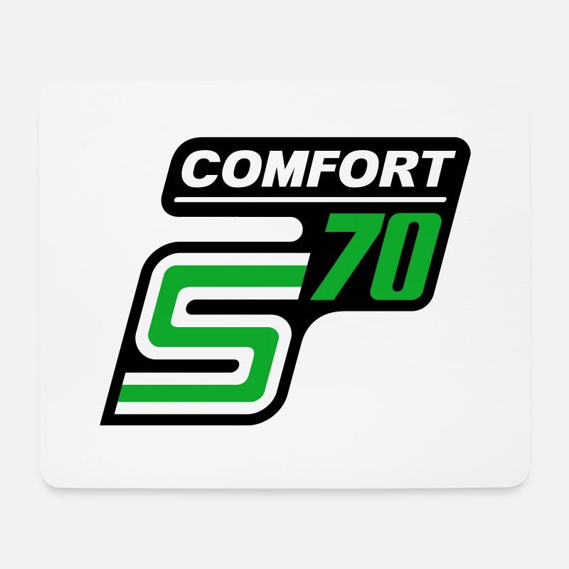 S70 Comfort Logo - Mousepad (Querformat) - Weiß