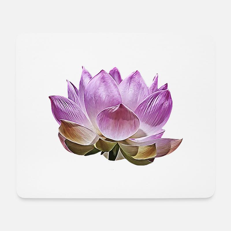 Lotus flower - Mouse Pad (horizontal) - white