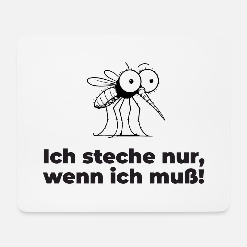 Stechmücke - Mousepad (Querformat) - Weiß