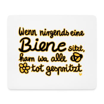 Bienen tot gespritzt – Bienenschutz Geschenkidee - Mousepad (Querformat) - Weiß - Vorne