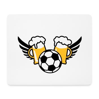 Partie du football 2 litres de bière 01 3c - Tapis de souris (format paysage) - blanc - Devant