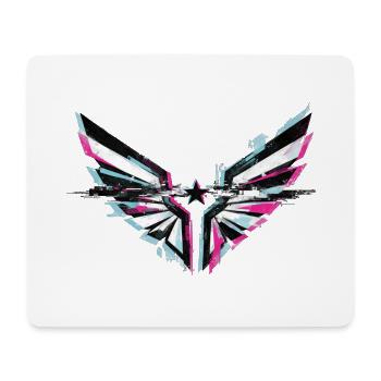Glitch Angel Dark Y2K Streetwear - Mouse Pad (horizontal) - white - Front