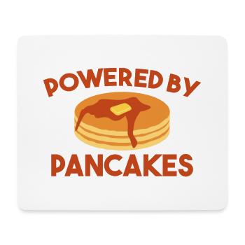 Powered by Pancakes - Mousepad (Querformat) - Weiß - Vorne