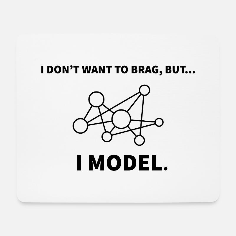 Model Data science Informatique Cadeau - Tapis de souris (format paysage) - blanc