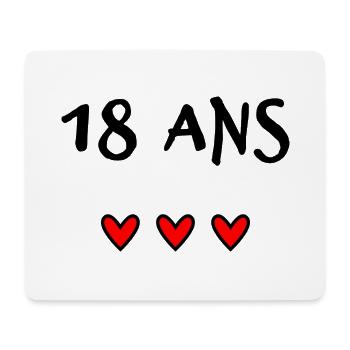 18. 18 JAHRE ALT. 18-JÄHRIGES JUBILÄUM. 18. GEBURTSTAG. - Mousepad (Querformat) - Weiß - Vorne