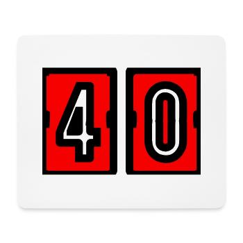 40. 40 ANS. 40e ANNIVERSAIRE. ANNIVERSAIRE 40 ANS. - Tapis de souris (format paysage) - blanc - Devant