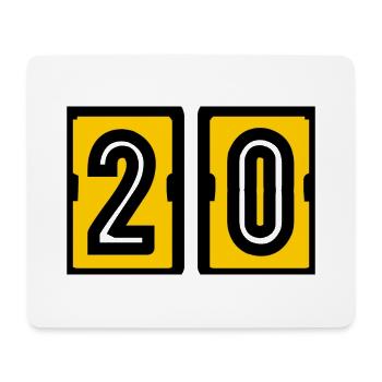 20. 20 ANS. 20e ANNIVERSAIRE. ANNIVERSAIRE 20 ANS. - Tapis de souris (format paysage) - blanc - Devant