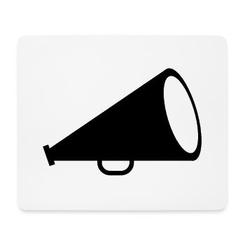 Megafon - Mousepad (Querformat) - Weiß - Vorne