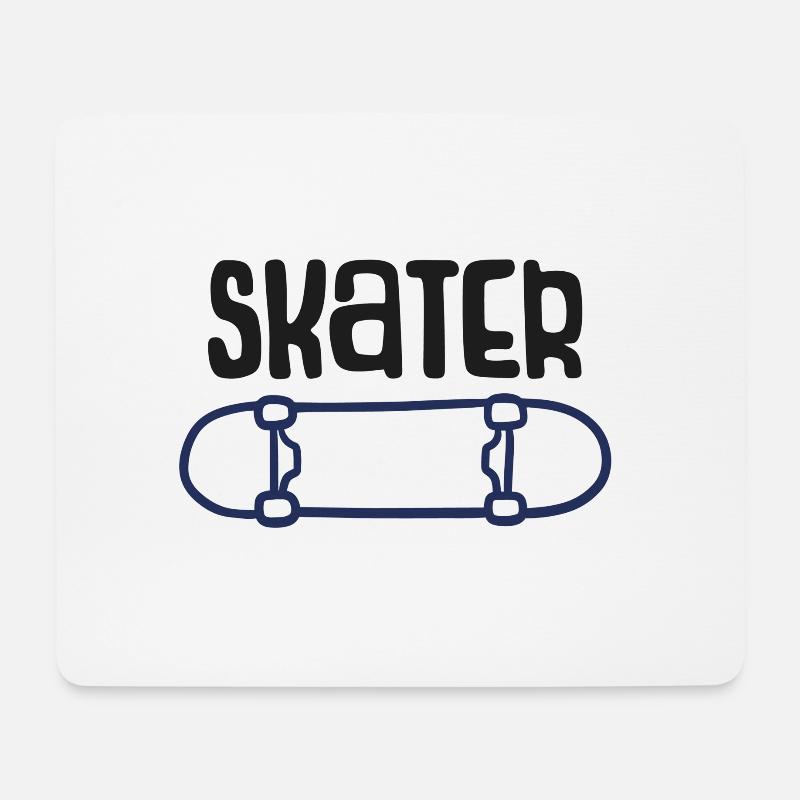 Skater Skateboard Halfpipe Board Sport Freestyle - Mousepad (Querformat) - Weiß
