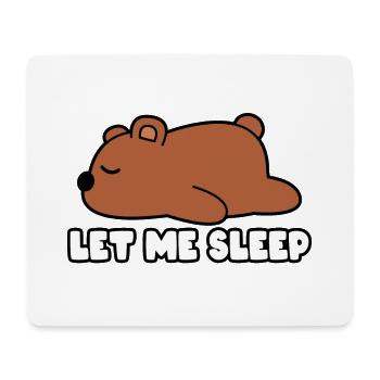 Laisse moi dormir ours - Tapis de souris (format paysage) - blanc - Devant