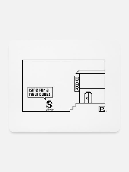 New Quest - Mousepad (Querformat) - Weiß