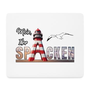 Moin Ihr Spacken Black - Mousepad (Querformat) - Weiß - Vorne