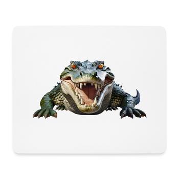 Crocodile - Tapis de souris (format paysage) - blanc - Devant