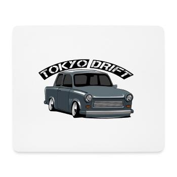 Retro Car Drift Graphics - Mouse Pad (horizontal) - white - Front