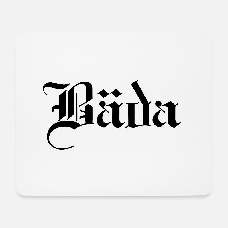 Bäda - Mousepad (Querformat) - Weiß