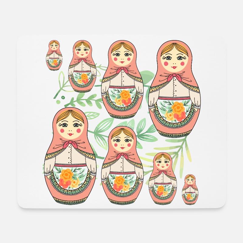 Matroschka Russland Babuschka Puppe - Mousepad (Querformat) - Weiß