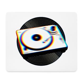 Schallplatte Plattenspieler Musik Retro - Mousepad (Querformat) - Weiß - Vorne