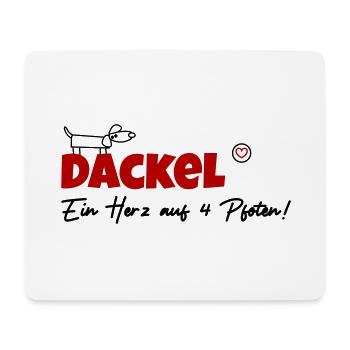 Dackel vier Pfoten - Mousepad (Querformat) - Weiß - Vorne