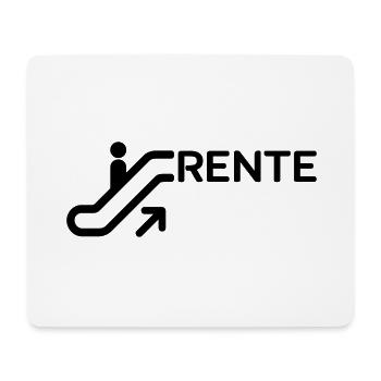 Rolltreppe Rente - Mousepad (Querformat) - Weiß - Vorne