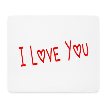 HERZ. WEIHNACHTEN. PAAR. VALENTINSTAG. GERADE VERHEIRATET. - Mousepad (Querformat) - Weiß - Vorne