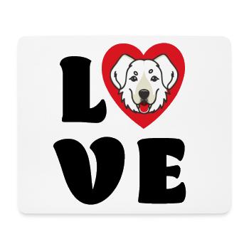 Love dogs - Mouse Pad (horizontal) - white - Front