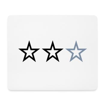 3 STERNE - Mousepad (Querformat) - Weiß - Vorne