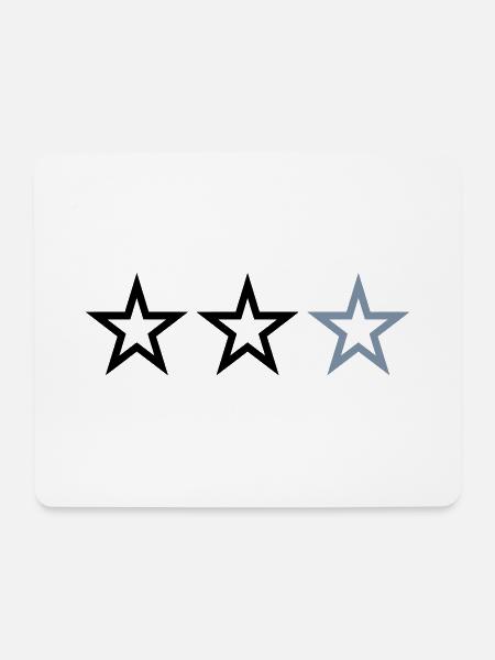 3 STERNE - Mousepad (Querformat) - Weiß