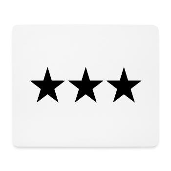 3 STERNE - Mousepad (Querformat) - Weiß - Vorne