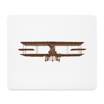 Vintage airplane biplane design - Mouse Pad (horizontal) - white - Front