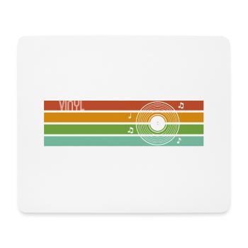 VINYLE RÉTRO - Tapis de souris (format paysage) - blanc - Devant