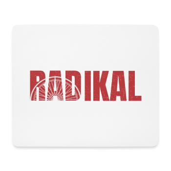 RAD-IKAL FAHRRAD - Mousepad (Querformat) - Weiß - Vorne