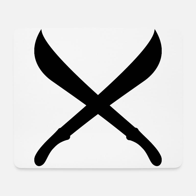 Machetes crossed - Mouse Pad (horizontal) - white