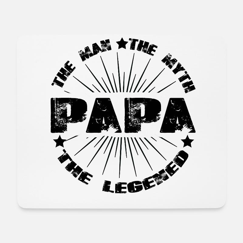 Papa The Man, The Myth, The Legend Vatertag Shirt - Mousepad (Querformat) - Weiß