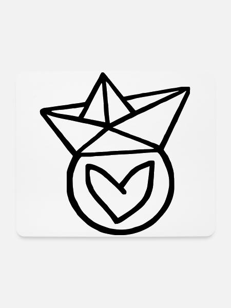 fancyneedle Logo - Mousepad (Querformat) - Weiß