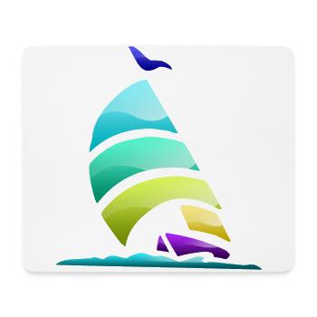 Sailing yacht - Mouse Pad (horizontal) - white - Front