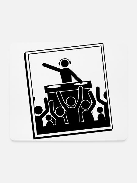 dj party - Mousepad (Querformat) - Weiß