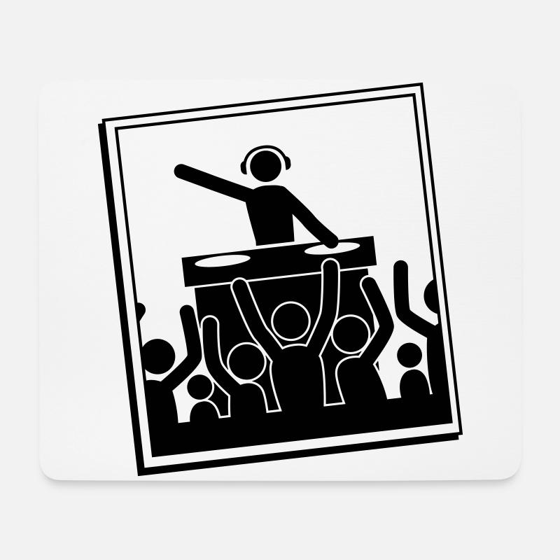 dj party - Mousepad (Querformat) - Weiß