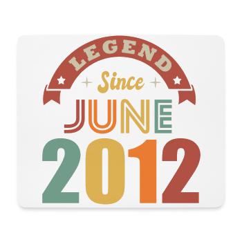 Jubiläum 10 Jahre Legende geboren im Juni 2012 - Mousepad (Querformat) - Weiß - Vorne