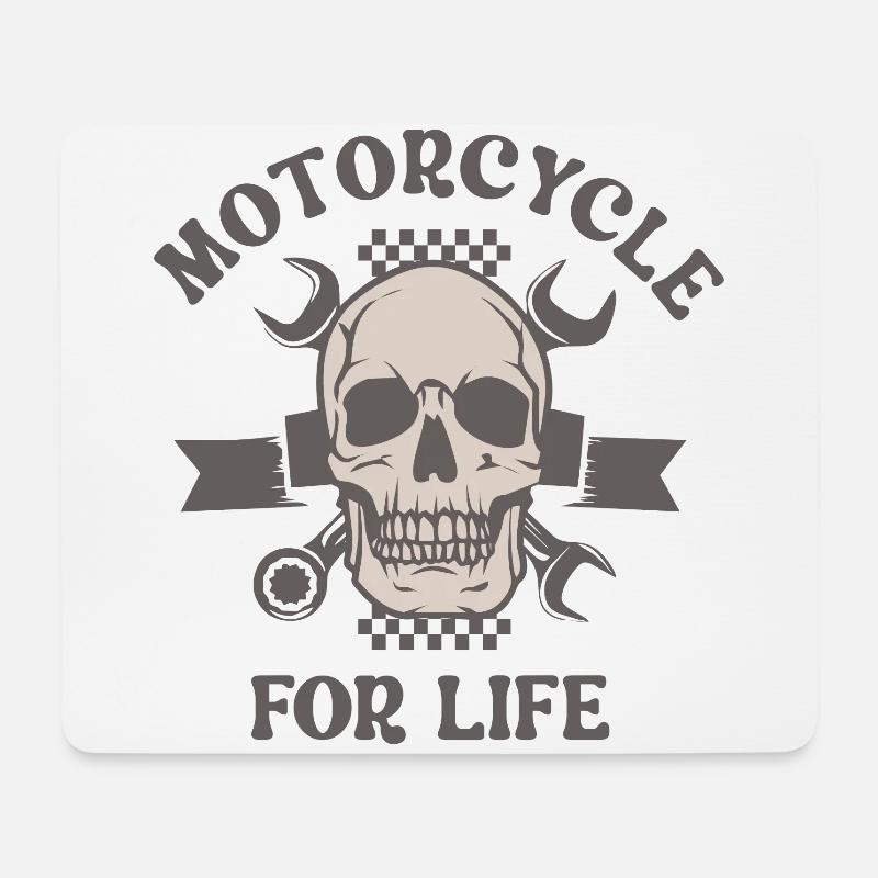 Motorcycle for a lifetime - Mouse Pad (horizontal) - white