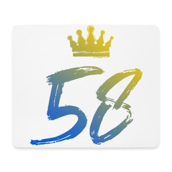 58 Number crown - Mouse Pad (horizontal) - white - Front