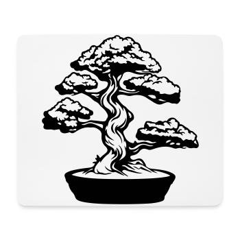 Symbole du bonsaï de l’arbre - Tapis de souris (format paysage) - blanc - Devant