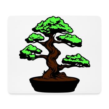 Symbole du bonsaï de l’arbre - Tapis de souris (format paysage) - blanc - Devant