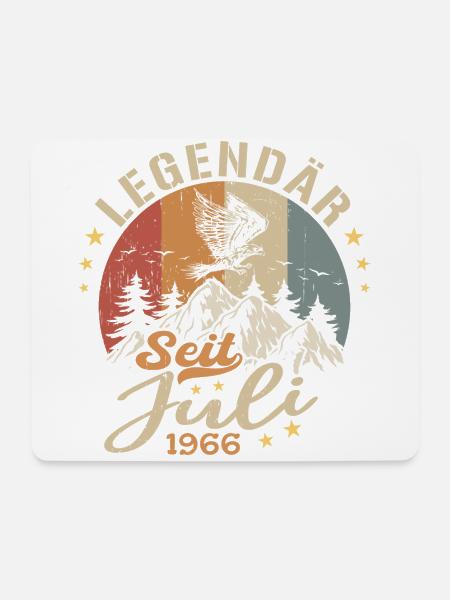 Juli 1966 Jahrestag Juli 1966 Juli - Mousepad (Querformat) - Weiß