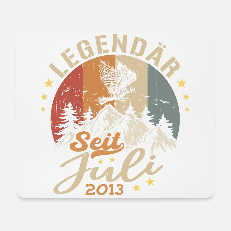 Juli 2013 Jahrestag Juli 2013 Juli - Mousepad (Querformat) - Weiß